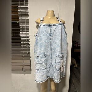 Casual Light Blue Denim Dress overall